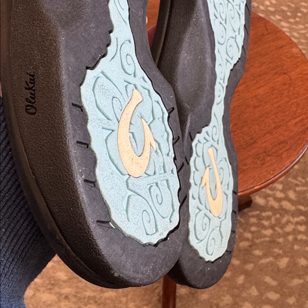 OLUKAI Womens Obama Light Blue Flip Flops Sandals Beach Summer Spring SZ 10 - Picture 10 of 10